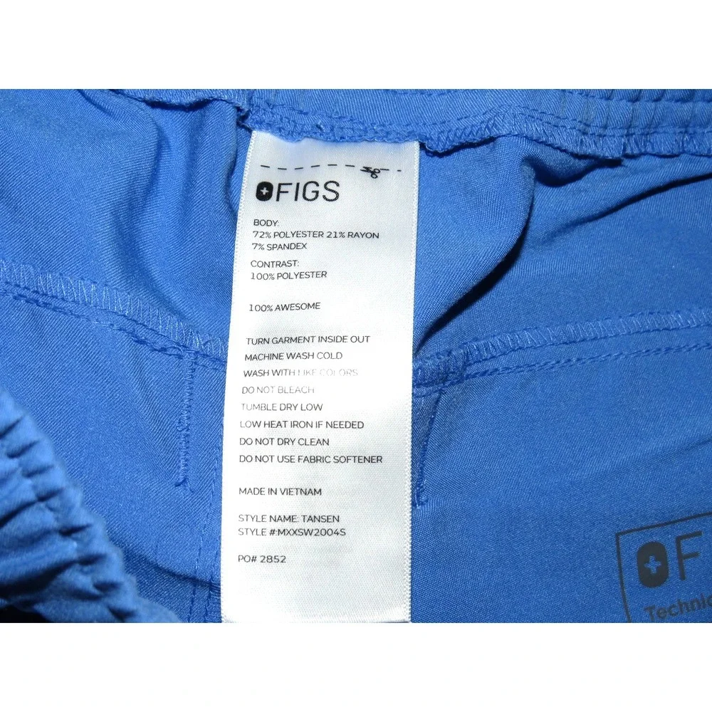 FIGS Technical Collection Light Blue Draw String Jogger Scrub Pants Men's Medium